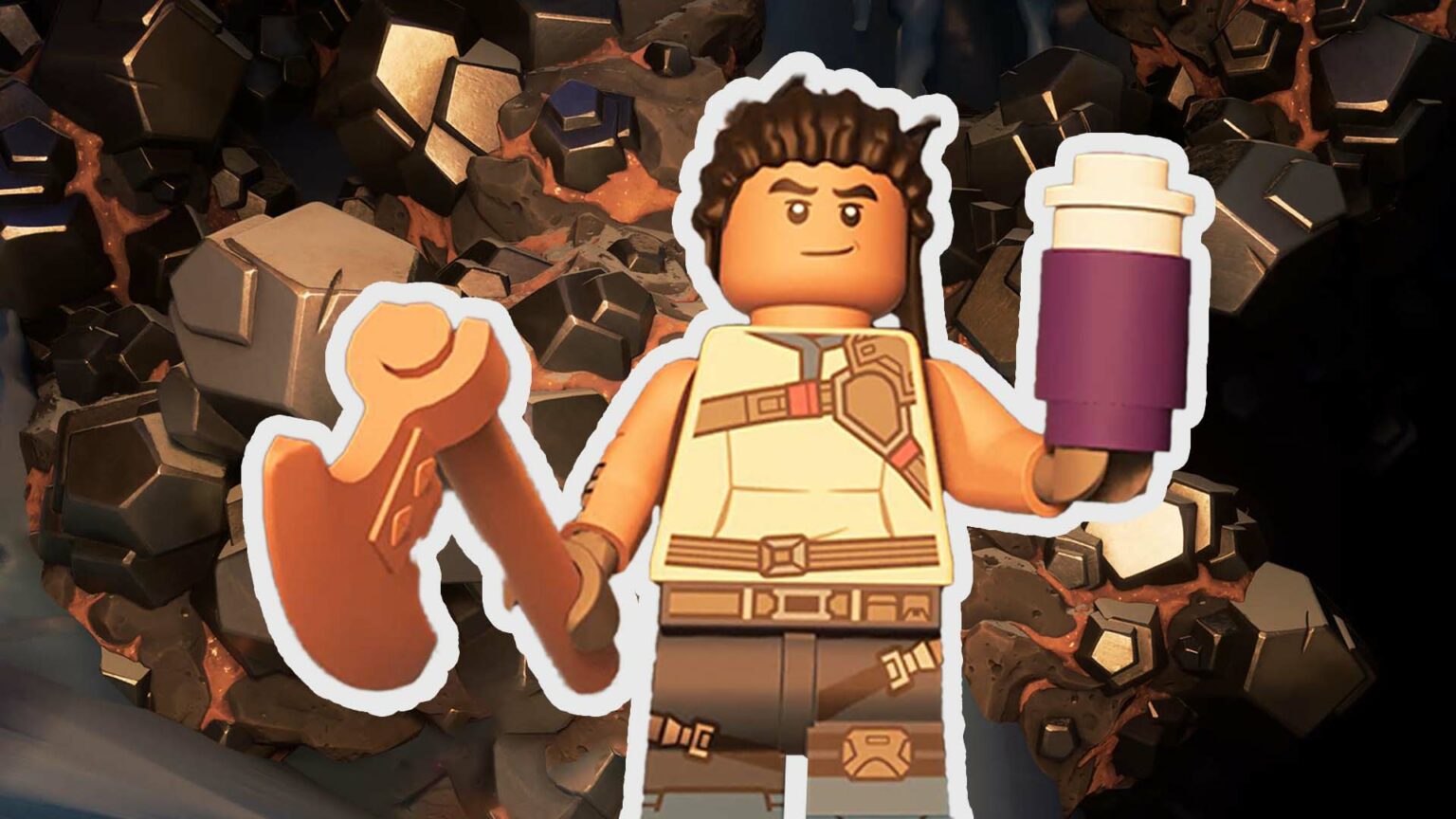 LEGO Fortnite Viel Bernstein auf einmal finden und abbauen Lösung